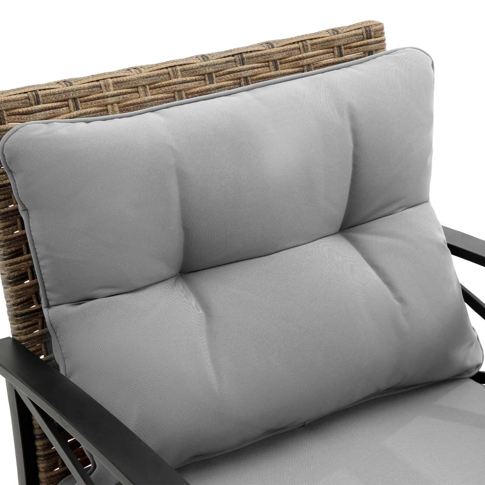 Patio 4Piece Sectional Sofa Set KD Rattan Wicker Outdoor Garden Furniture